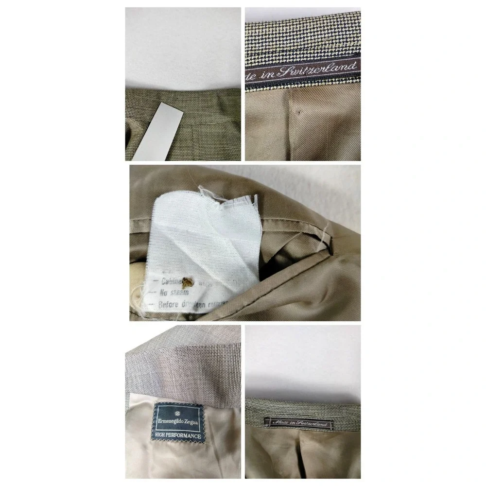 Ermenegildo Zegna Blazer Men's 45 Light Green High Performance Corpcore Workwear